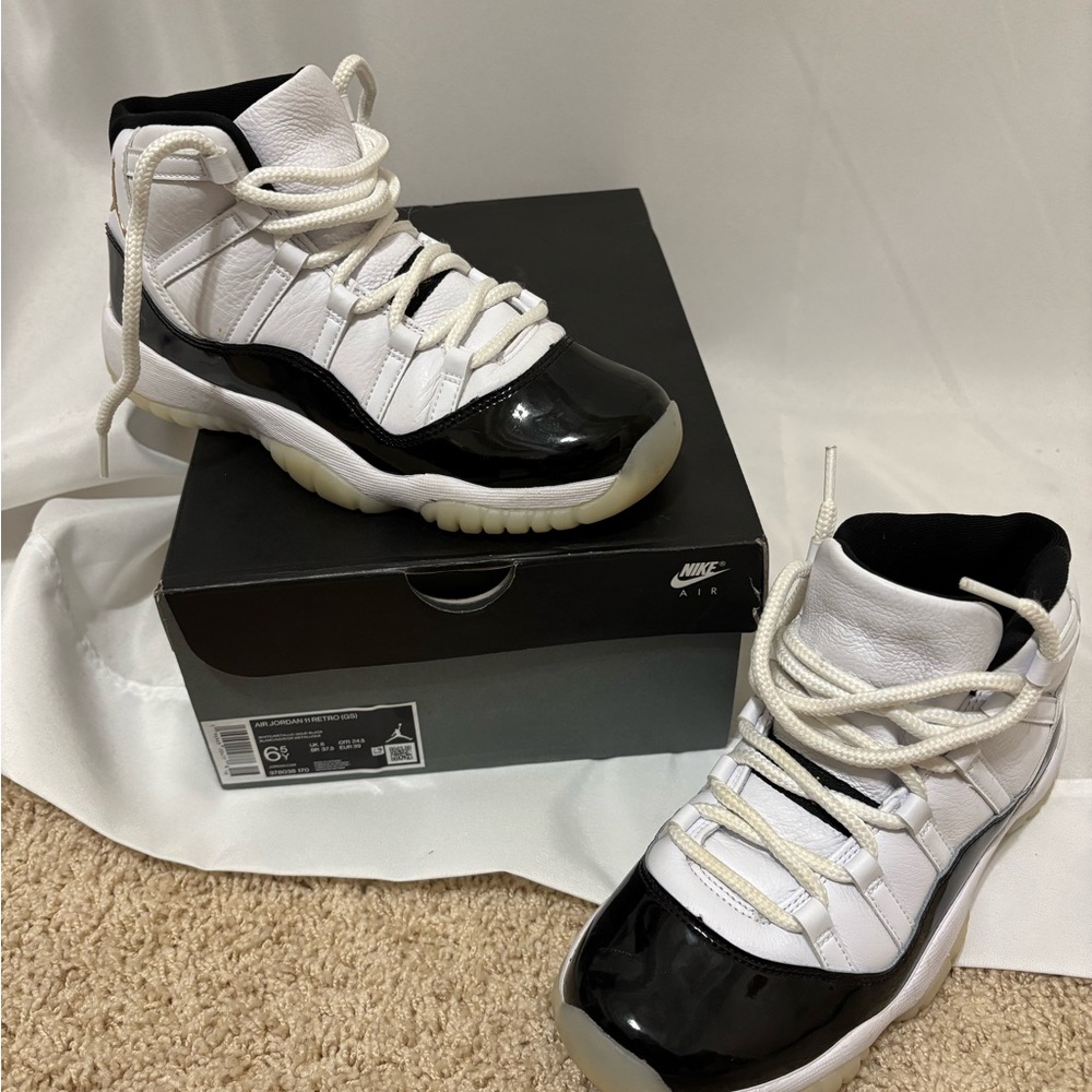 Jordan Kids Black and White Sneakers